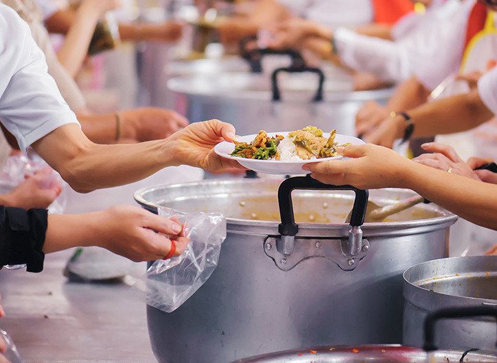 food being served